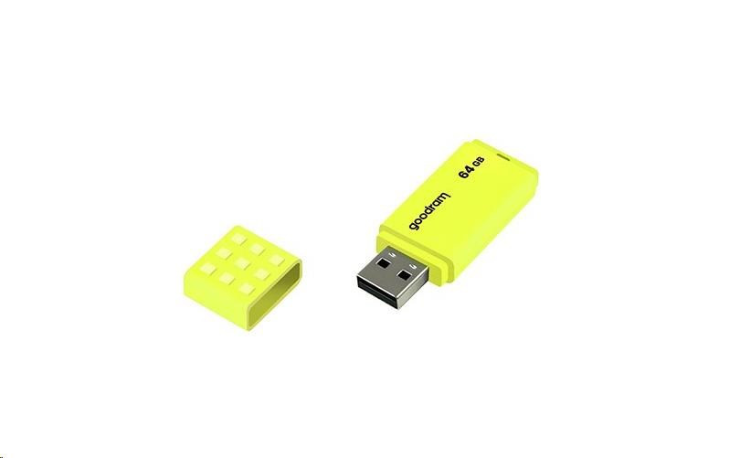 GOODRAM Flash Disk 64GB UME2, USB 2.0, sárga
