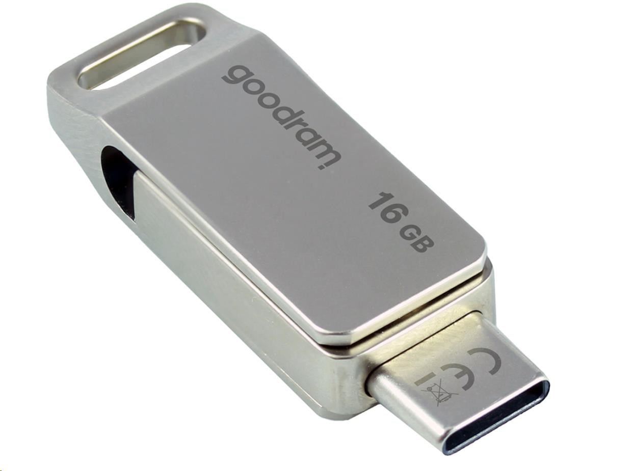GOODRAM Flash Disk 16 GB ODA3, USB 3.2, ezüst