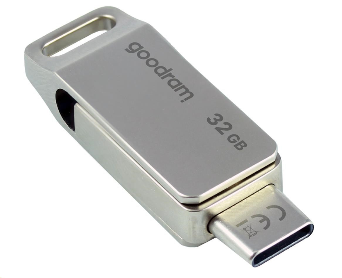 GOODRAM Flash Disk 32 GB ODA3, USB 3.2, ezüst