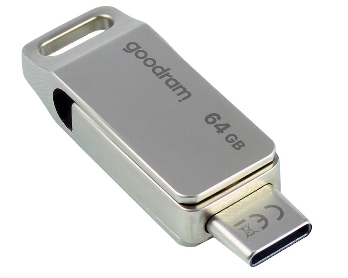 GOODRAM Flash Disk 64GB ODA3, USB 3.2, ezüst