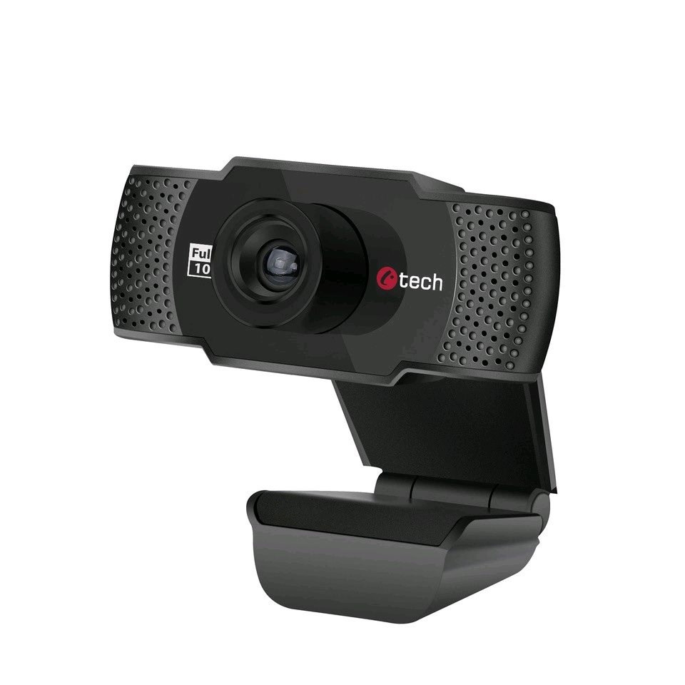 C-TECH webkamera CAM-11FHD, 1080P full HD, mikrofon, fekete