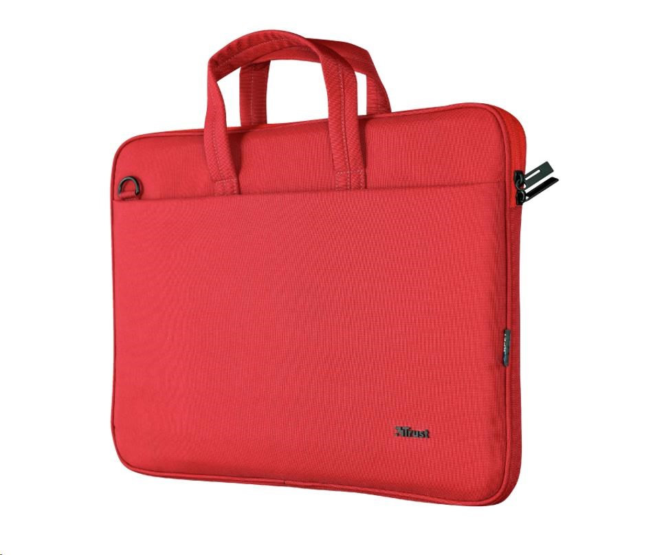 TRUST Laptop Case 16" Bologna Slim Laptop Bag Eco, piros