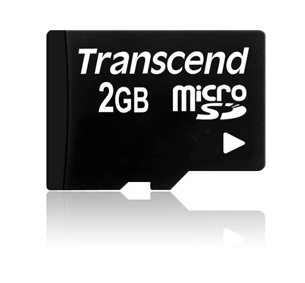 TRANSCEND MicroSD kártya 2 GB, adapter nélkül