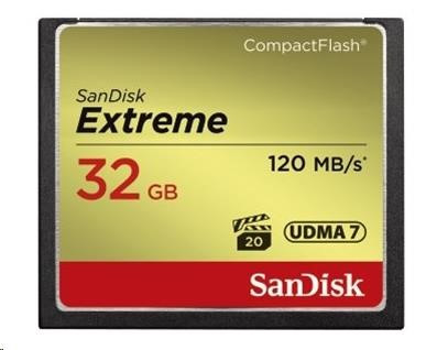 SanDisk Compact Flash 32 GB Extreme (R: 120 / W: 85 MB / s) UDMA7