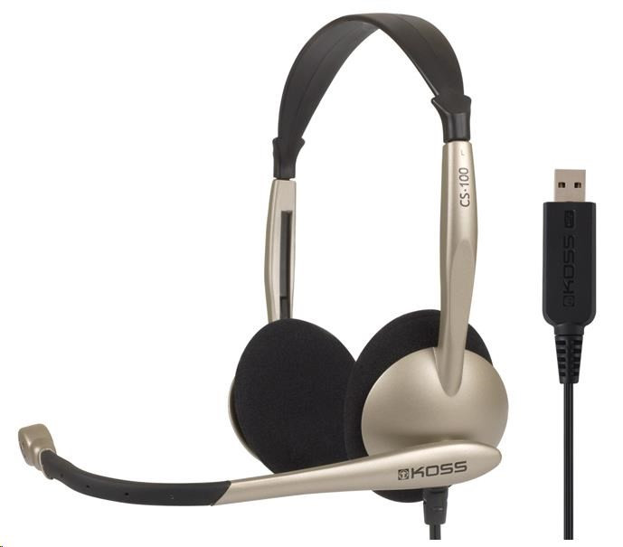 KOSS CS100 USB fejhallgató, fejhallgató mikrofonnal, kód nélkül