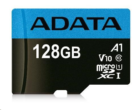 ADATA MicroSDXC kártya 128GB Premier UHS-I Class 10+ adapter