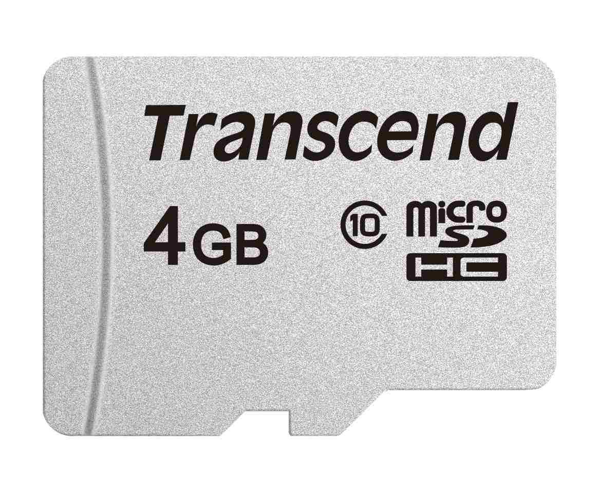 TRANSCEND MicroSDHC kártya 4GB 300S, Class 10, adapter nélkül