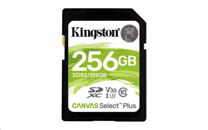 Kingston 256 GB SecureDigital Canvas Select Plus (SDXC) 100R 85W Class 10 UHS-I