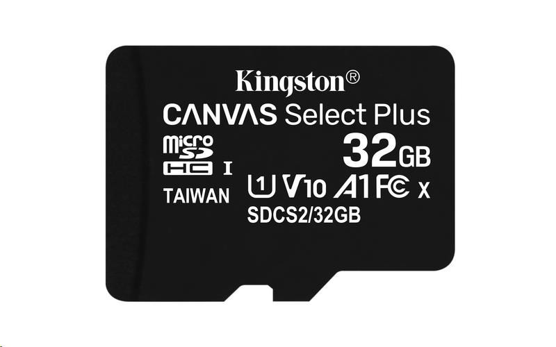 Kingston 32 GB micSDHC Canvas Select Plus 100R A1 C10 - 1 db