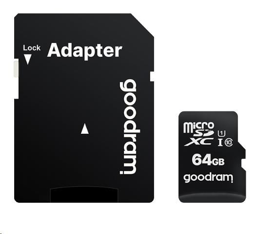 GOODRAM MicroSDXC kártya 64 GB M1AA, UHS-I Class 10, U1 + adapter