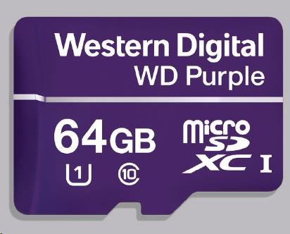 WD MicroSDXC kártya 64 GB Lila WDD064G1P0C Class 10, 16 TBW