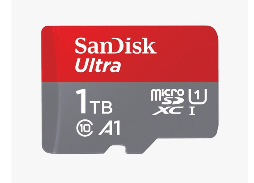 SanDisk MicroSDXC kártya 1TB Ultra (120 MB / s, A1 Class 10 UHS-I, Android) + adapter