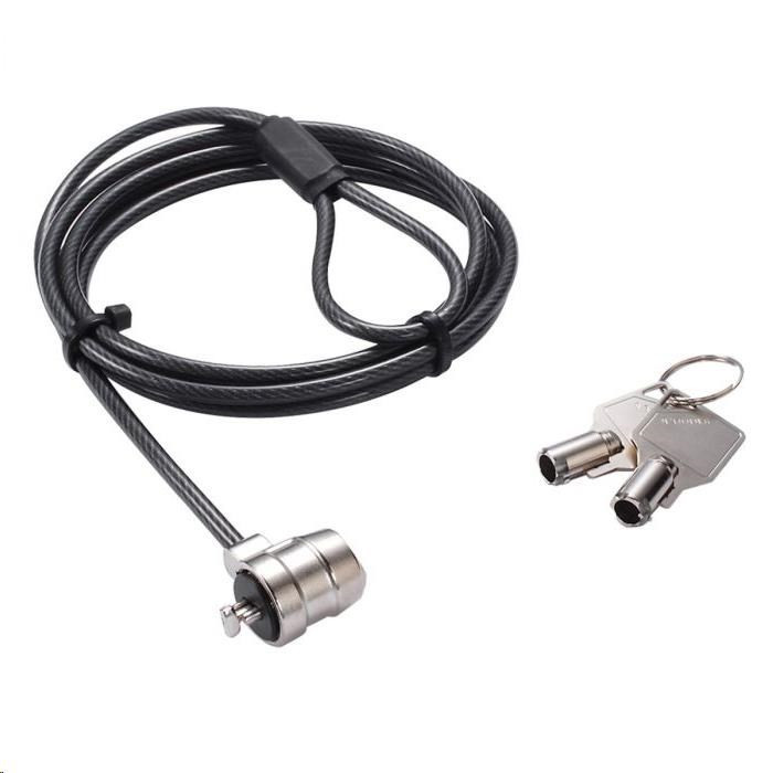 DICOTA biztonsági kábel T-Lock talp, kulcsos, 3x7 mm-es nyílás