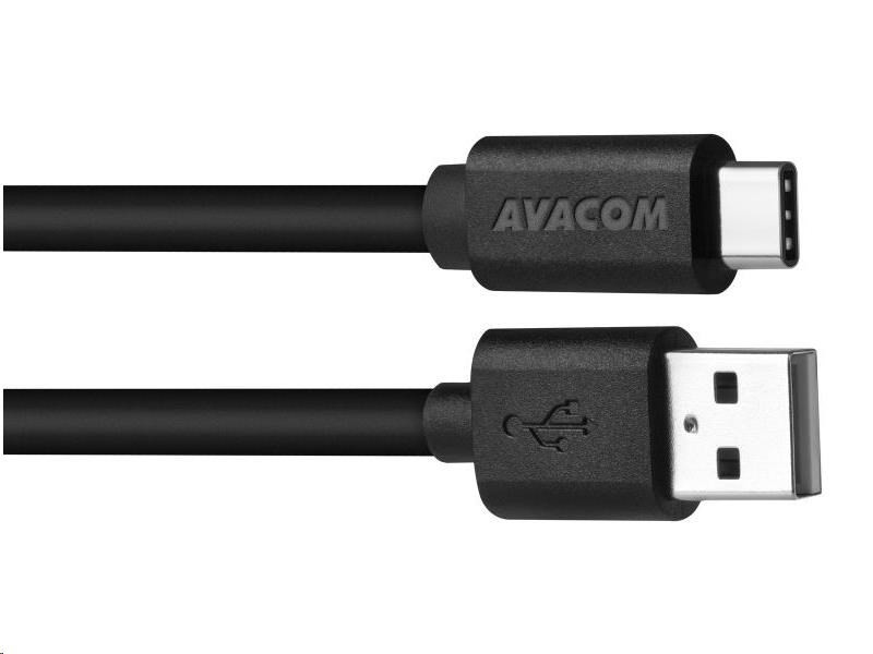 USB adat- és töltőkábel - USB Type-C, 100 cm, fekete