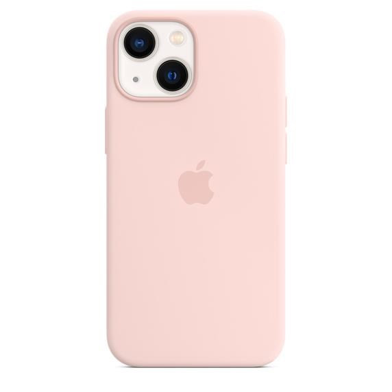 APPLE iPhone 13 mini szilikon tok MagSafe-el - kréta rózsaszín