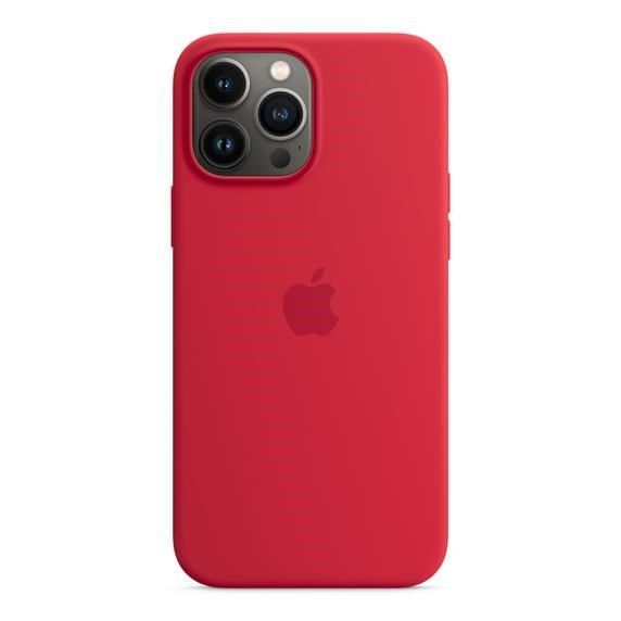 APPLE iPhone 13 Pro Max szilikon tok MagSafe-el - (TERMÉK) PIROS