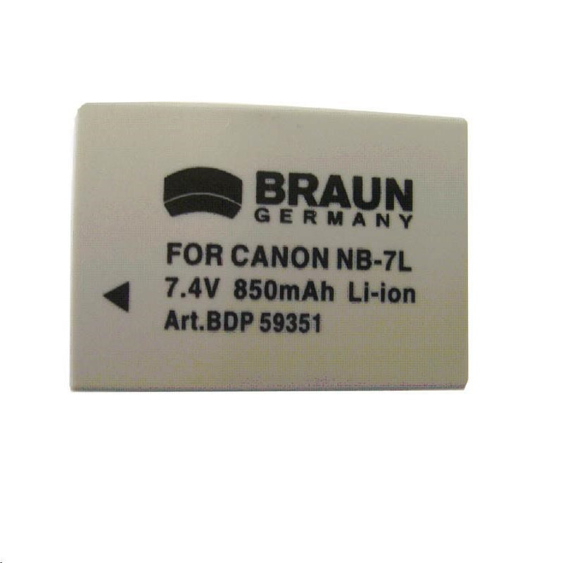 Braun akkumulátor CANON NB-7L, 850mAh