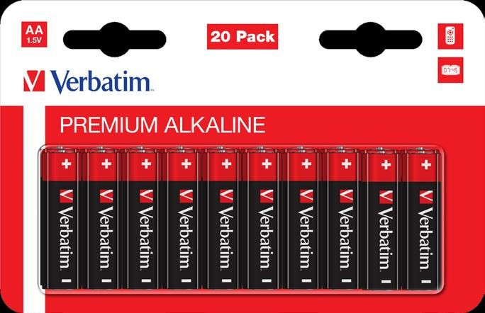 VERBATIM alkáli elem AA 20 csomag / LR6