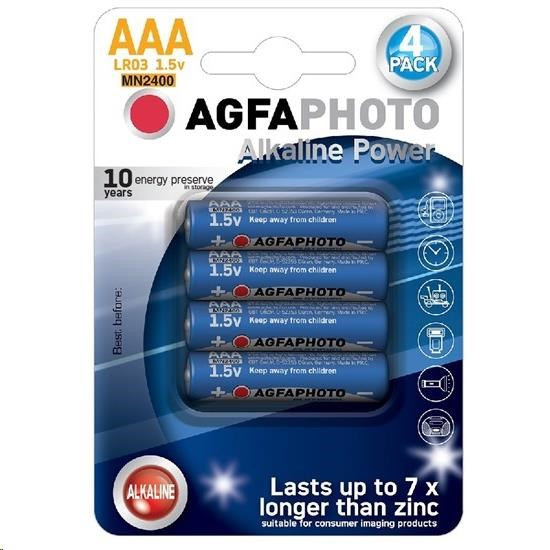 AgfaPhoto Power alkáli elem LR03 / AAA, buborékfólia 4db
