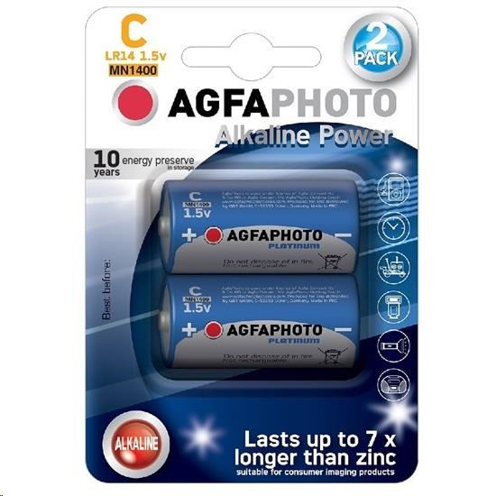 AgfaPhoto Power alkáli elem LR14 / C, buborékfólia 2db
