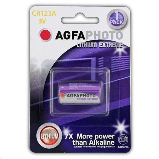 AgfaPhoto lítium fotóelem CR123A, buborékfólia 1db
