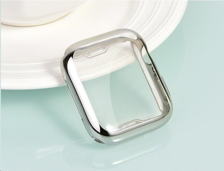 COTEetCI teljes védő, hőre lágyuló tok Apple Watch 44 mm-es ezüsthöz