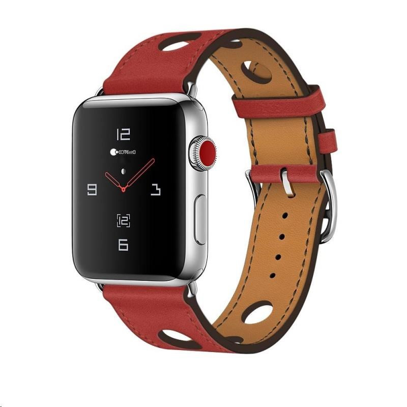 COTEetCI bőrszíj Apple Watch 42 / 44mm piroshoz