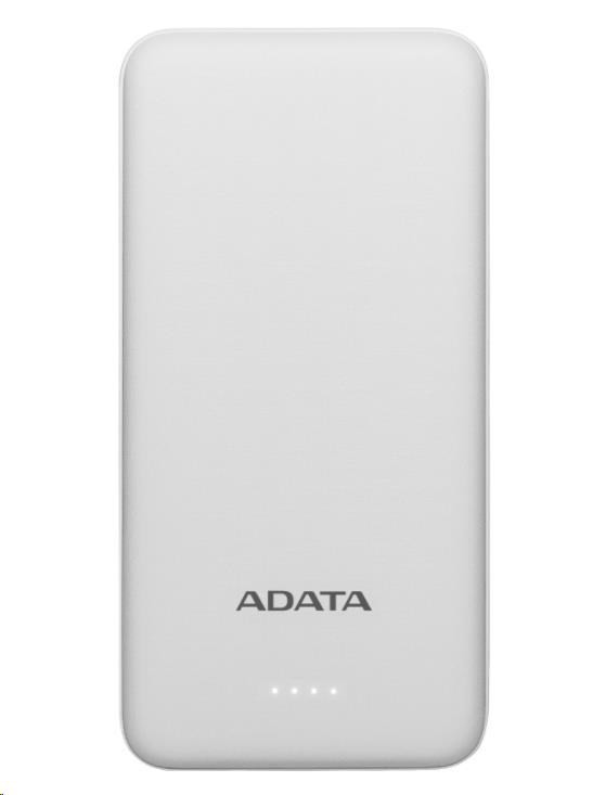 ADATA PowerBank AT10000 - külső akkumulátor mobilhoz/tablethez 10000mAh, fehér színű