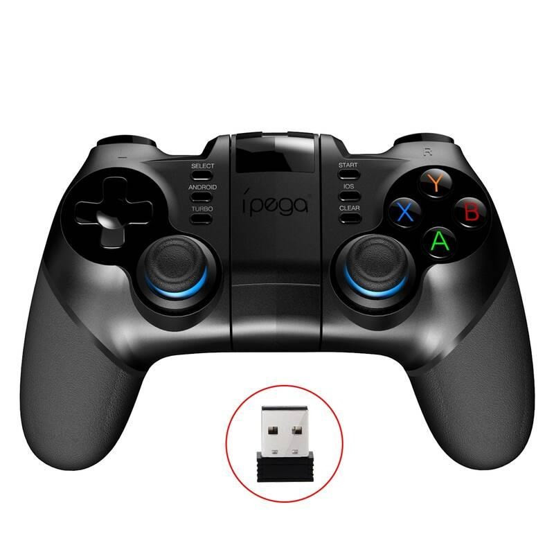 iPega Gamepad 3in1 USB vevővel, iOS/Android, BT (PG-9156), fekete színű