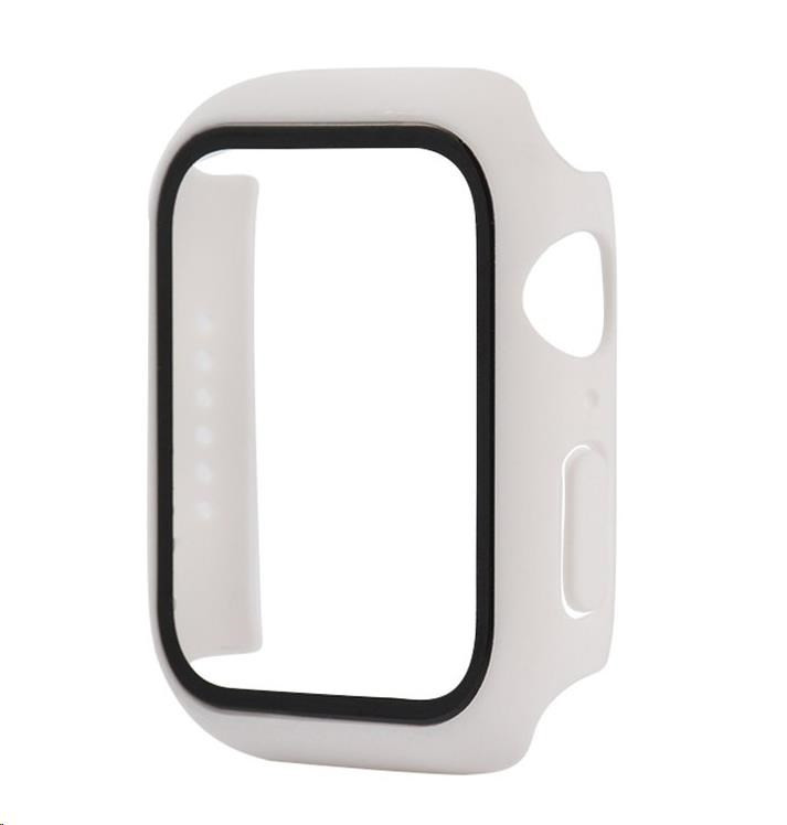 COTEetCI polikarbonát tok képernyővédővel Apple Watch 41 mm-es Apple Watch-hoz fehér