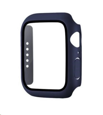 COTEetCI polikarbonát tok képernyővédővel Apple Watch 45 mm-es Apple Watch-hoz kék
