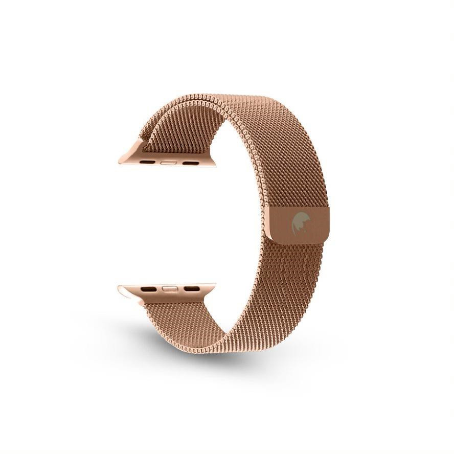 RhinoTech acél szíj milánói feszítés Apple Watch 38 / 40 / 41mm-es órához Rózsa arany