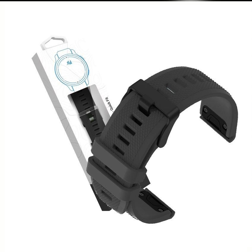 RhinoTech pánt Garmin QuickFit sport szilikon 22mm fekete