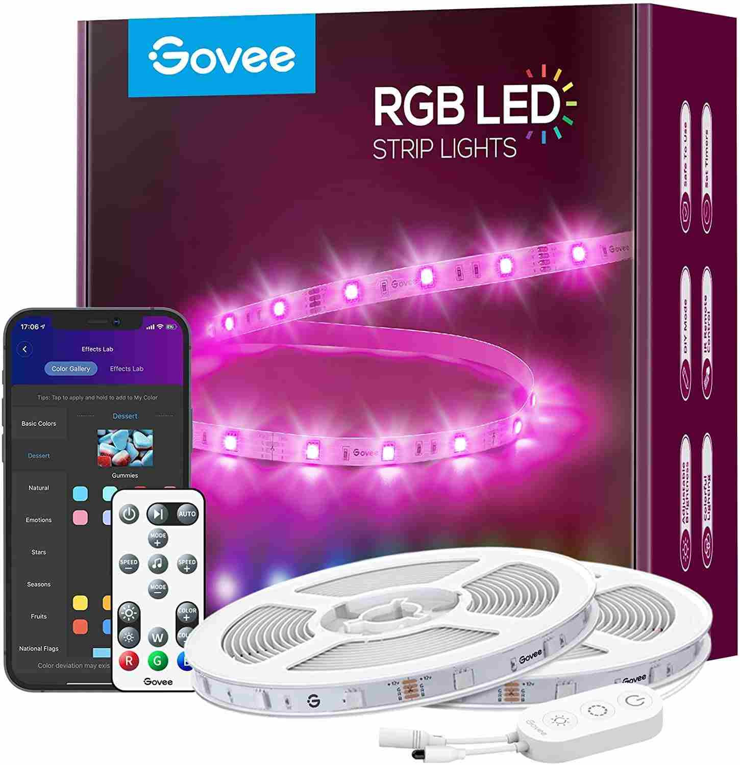 Govee WiFi RGB Smart LED szalag 15 m + távirányító