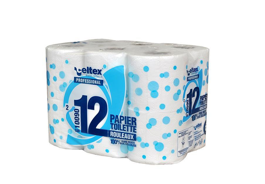 WC-papír Celtex Profes. 2vrs. fehér 180tr. 12db /kizárólag csomagonként eladó
