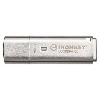 Kingston 16 GB IKLP50 IronKey Locker 50 AES USB, 256 bites titkosítással