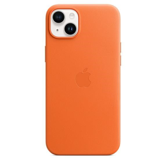 APPLE iPhone 14 Plus bőrtok MagSafe bőr tok - narancssárga