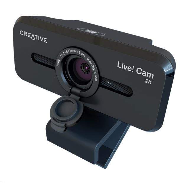 Kreatív LIVE! CAM SYNC 1080P V3, webkamera, 2K QHD, 4x digitális zoom, mikrofonok